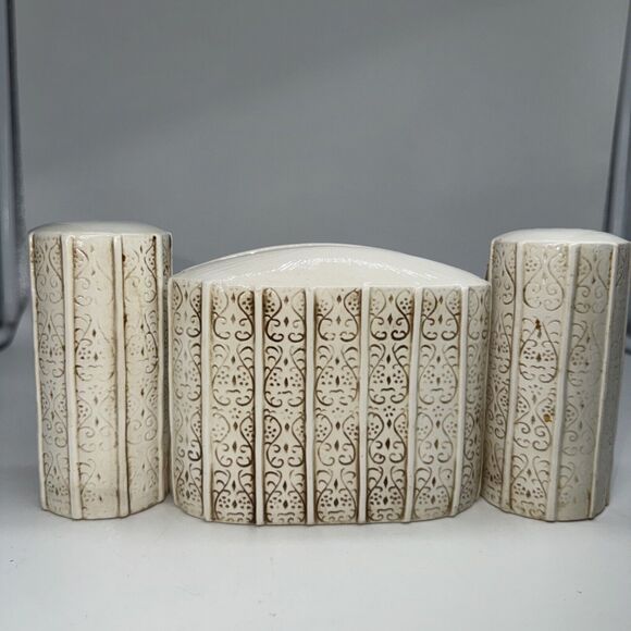 Sears Roebuck '78 Country Coordinates Canisters Salt N Pepper Napkin Holder SET - Picture 7 of 13